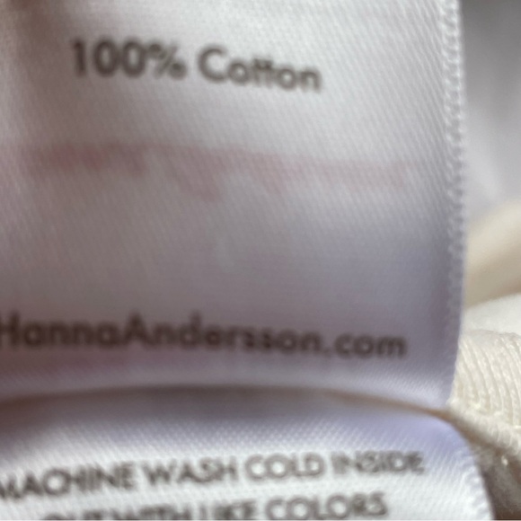 Hanna Andersson Cream and Red Long Sleeve Tee Rainbow Design Size 12 or 150 cm - Picture 6 of 7